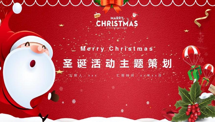 ppt模板:圣诞节活动主题策划ppt模板
